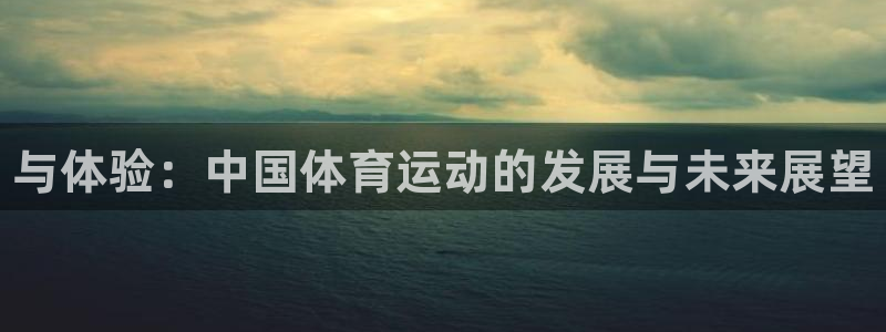 3377体育官方正版app代理：与体验：中国体育运动