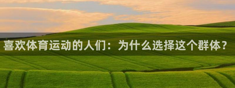 3377体育官网下载平台：喜欢体育运动的人们：为什么选择这个